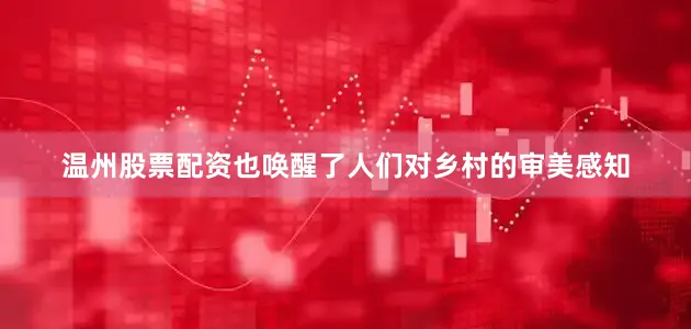 温州股票配资也唤醒了人们对乡村的审美感知